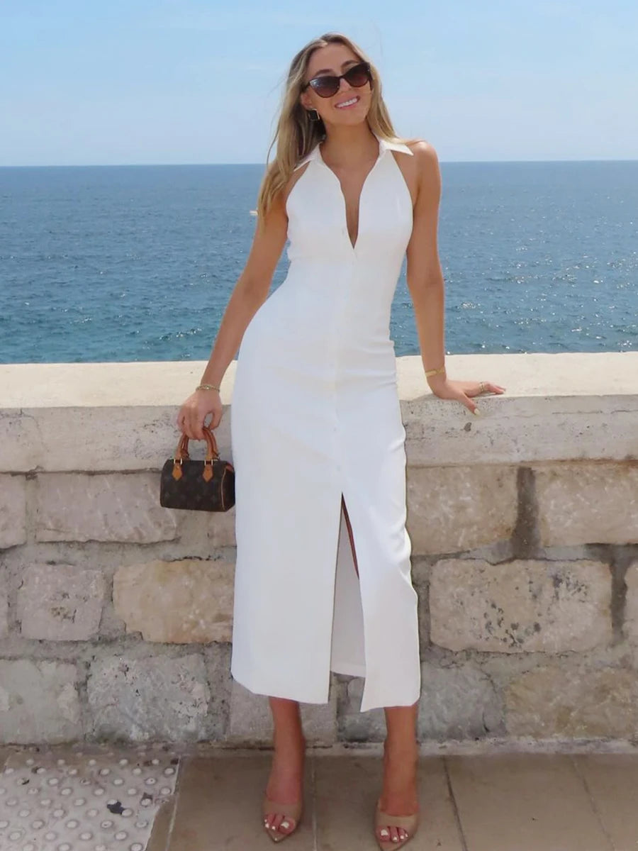 The Langley Linen Maxi Dress