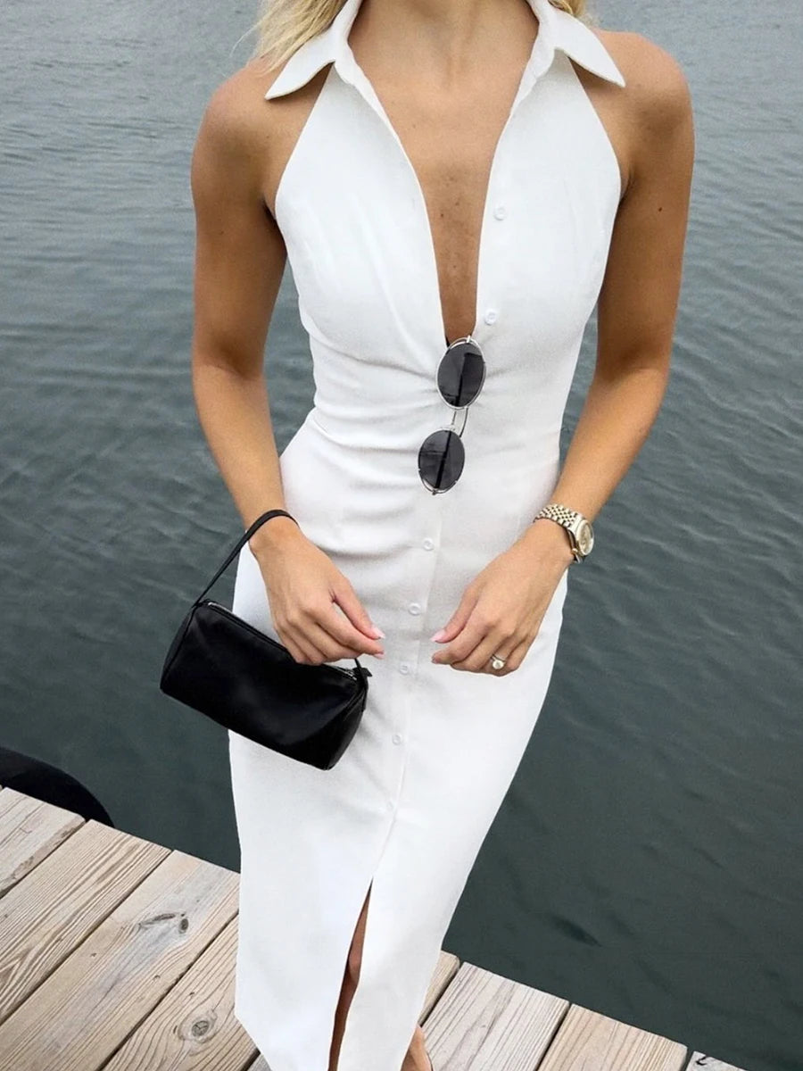 The Langley Linen Maxi Dress